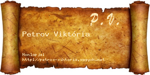 Petrov Viktória névjegykártya
